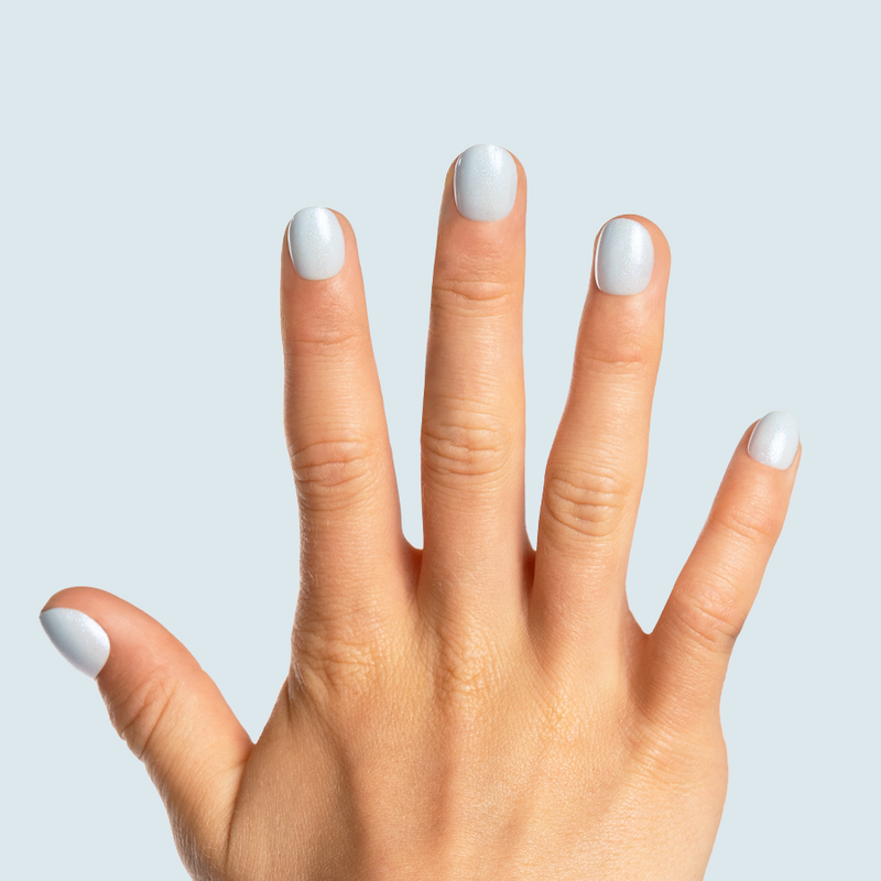 Pale Grey White Dot Nails Pale Grey White Dot Nails — Winter Round Nails