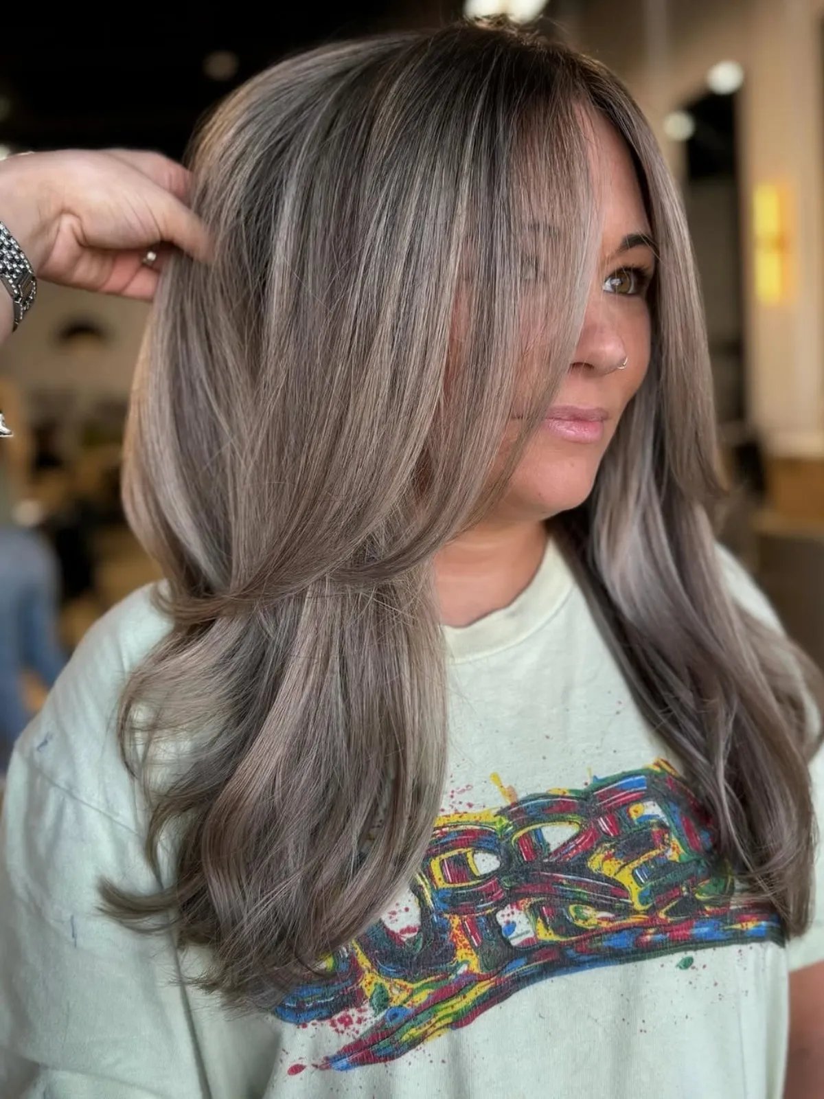 Collarbone Dark Blonde With Ash Blonde Highlights — Blonde to Brunette Hair
