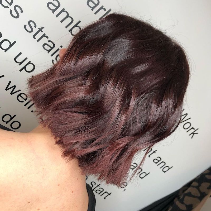 Chin Visual Idea — Mahogany Hair Color