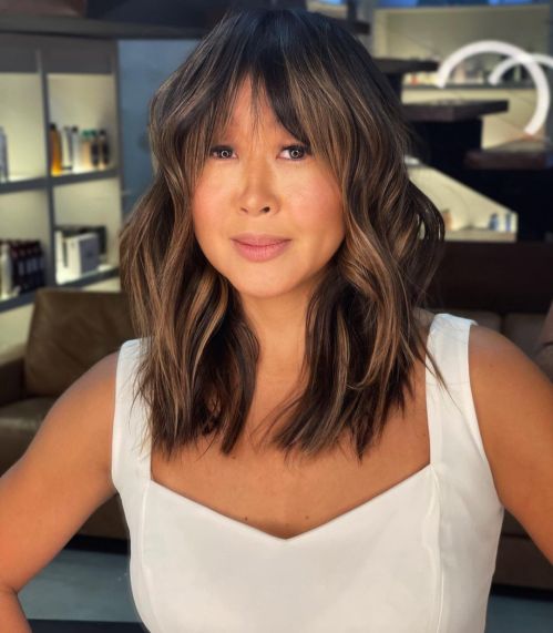 Wispy Bangs Visual Idea — Winter Haircuts for Women Over 40