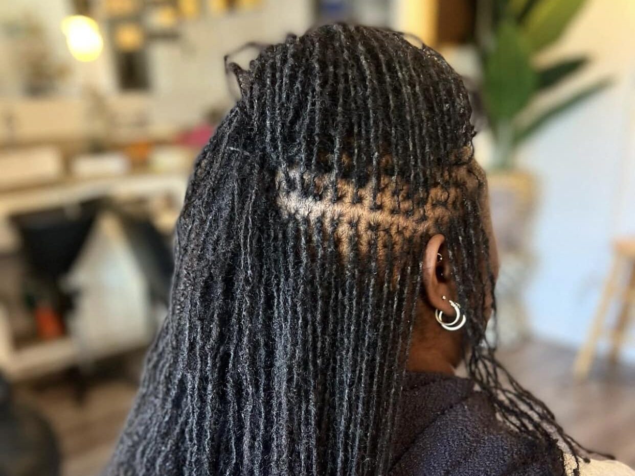 Half-Up Half-Down Coily Locs Half-Up Half-Down Coily Locs — Winter Loc Styles