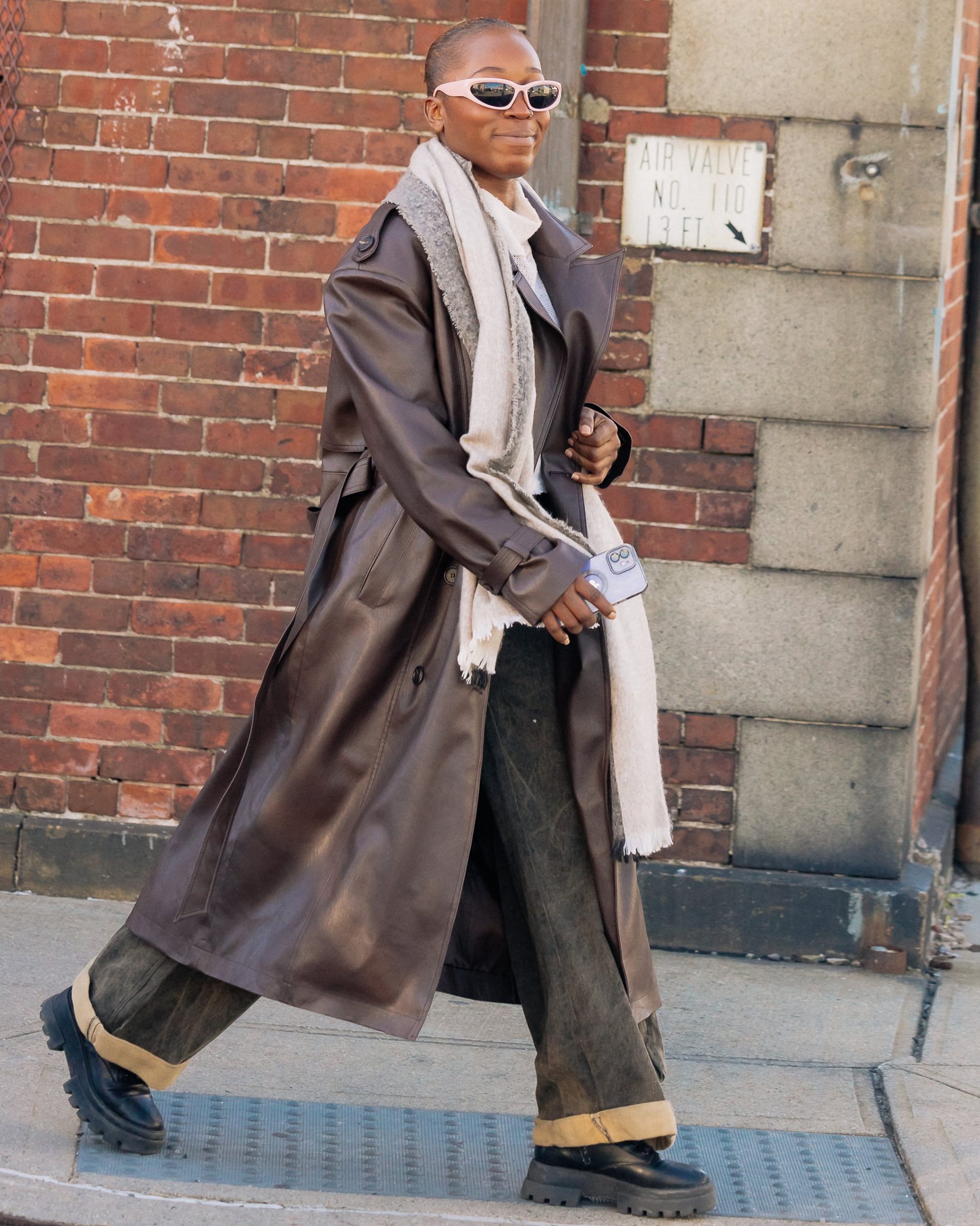 Brown Leather Trench Coat for Stylish Cool Weather — Brown Coat Outfits