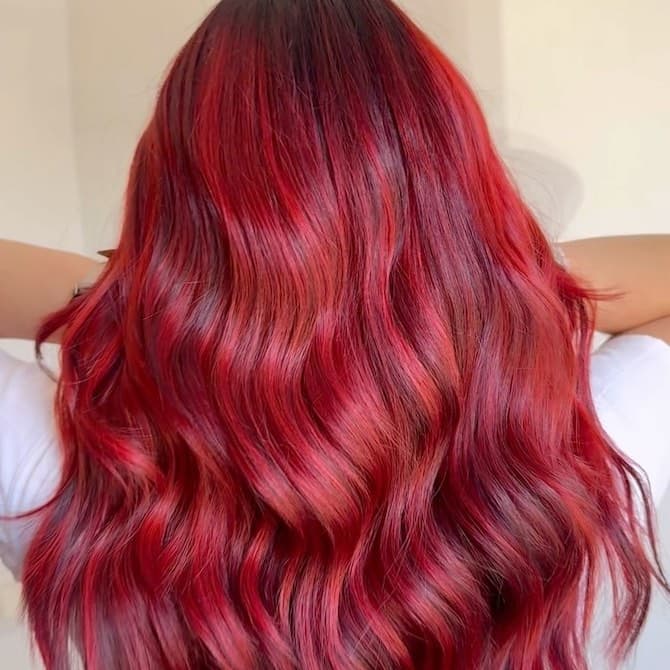 Intense, Saturated Cherry Red — Cherry Cola Hair Color