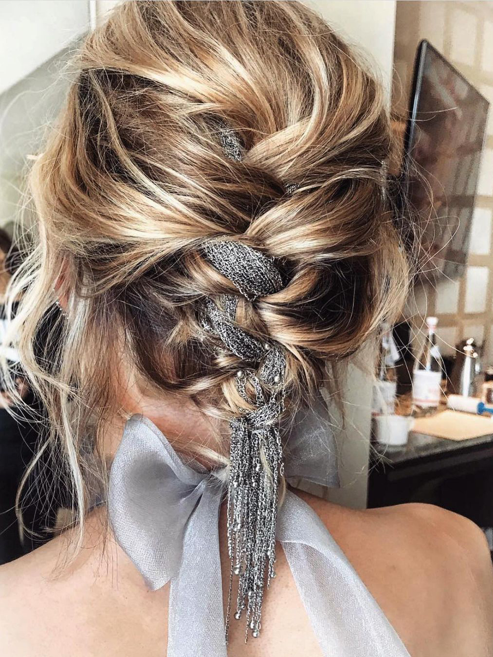 Ash Blonde Ornate Braided Updo — Easy Winter Hairstyles