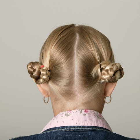 Blonde Double Braided Buns Blonde Double Braided Buns — Winter Hairstyles for School