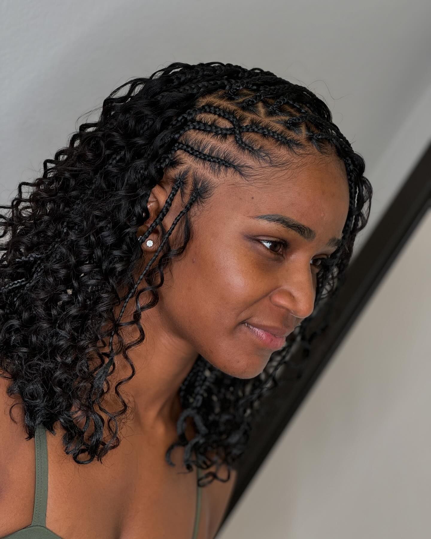 Intricate Small Braids with Curls Intricate Small Braids with Curls — Winter Braids for Black Women