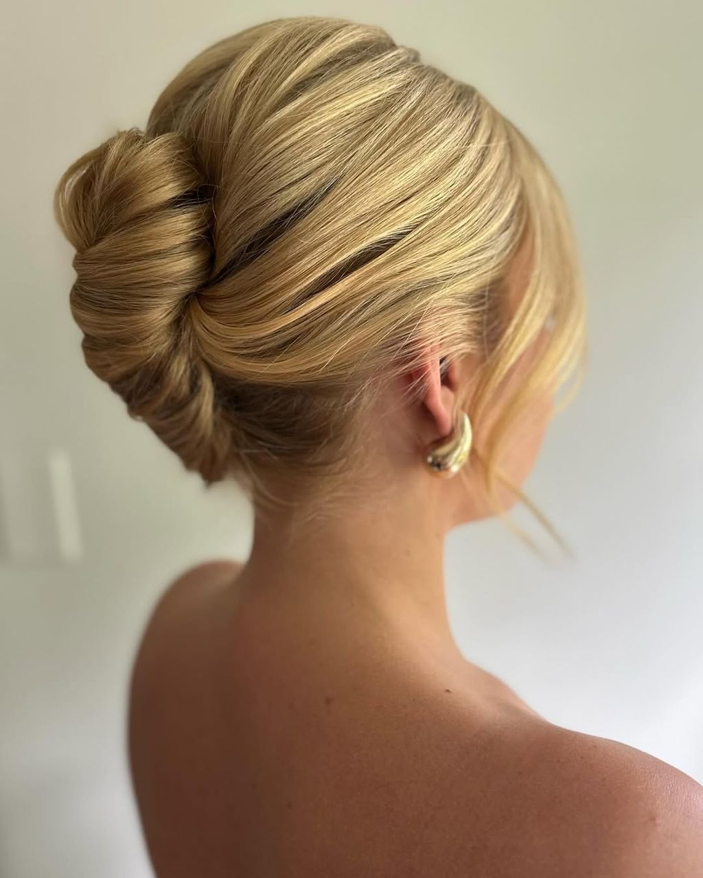 Ash Blonde Twisted Updo — Winter Wedding Guest Hairstyles