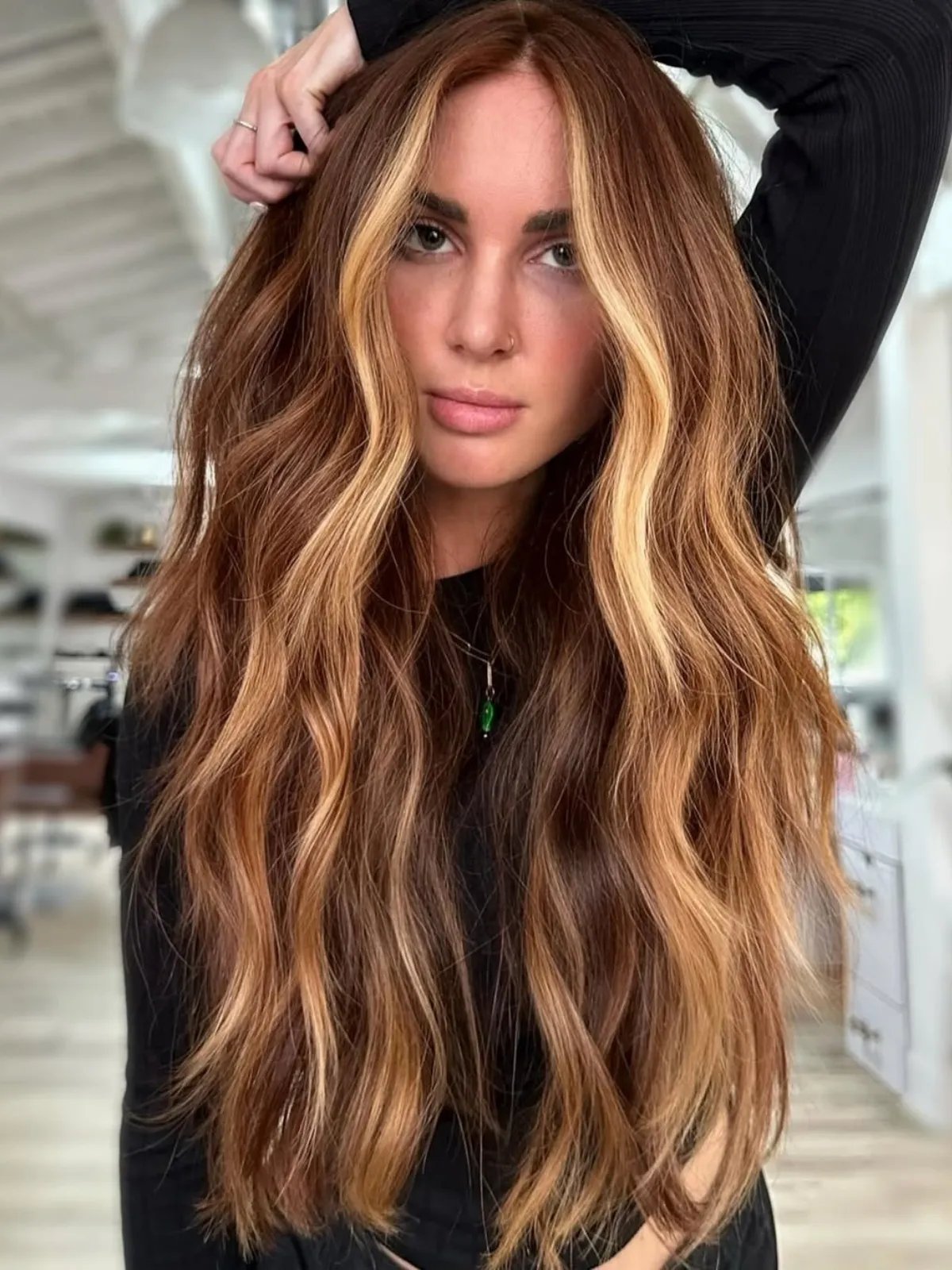 Medium Brown With Honey Money Piece Medium Brown With Honey Money Piece — Fall to Winter Hair Colors
