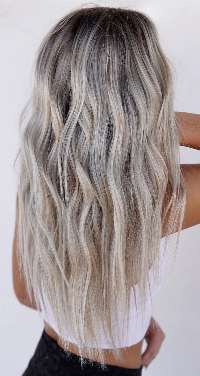 Ash Blonde With Dark Roots Ash Blonde With Dark Roots — Winter Hair Colors for Gray Hair