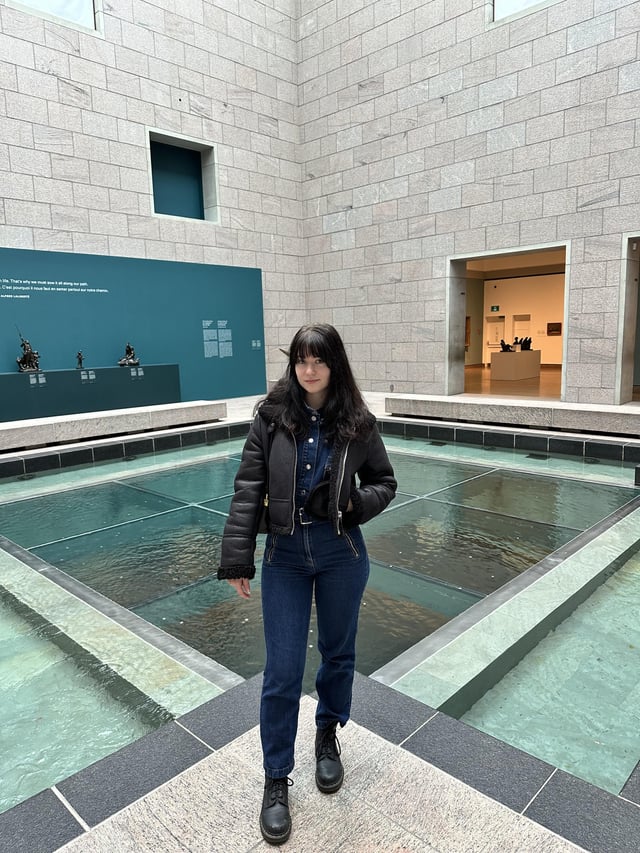 Black Combat Boots With a Denim Shirt and Puffer Jacket — Combat Boots Outfits