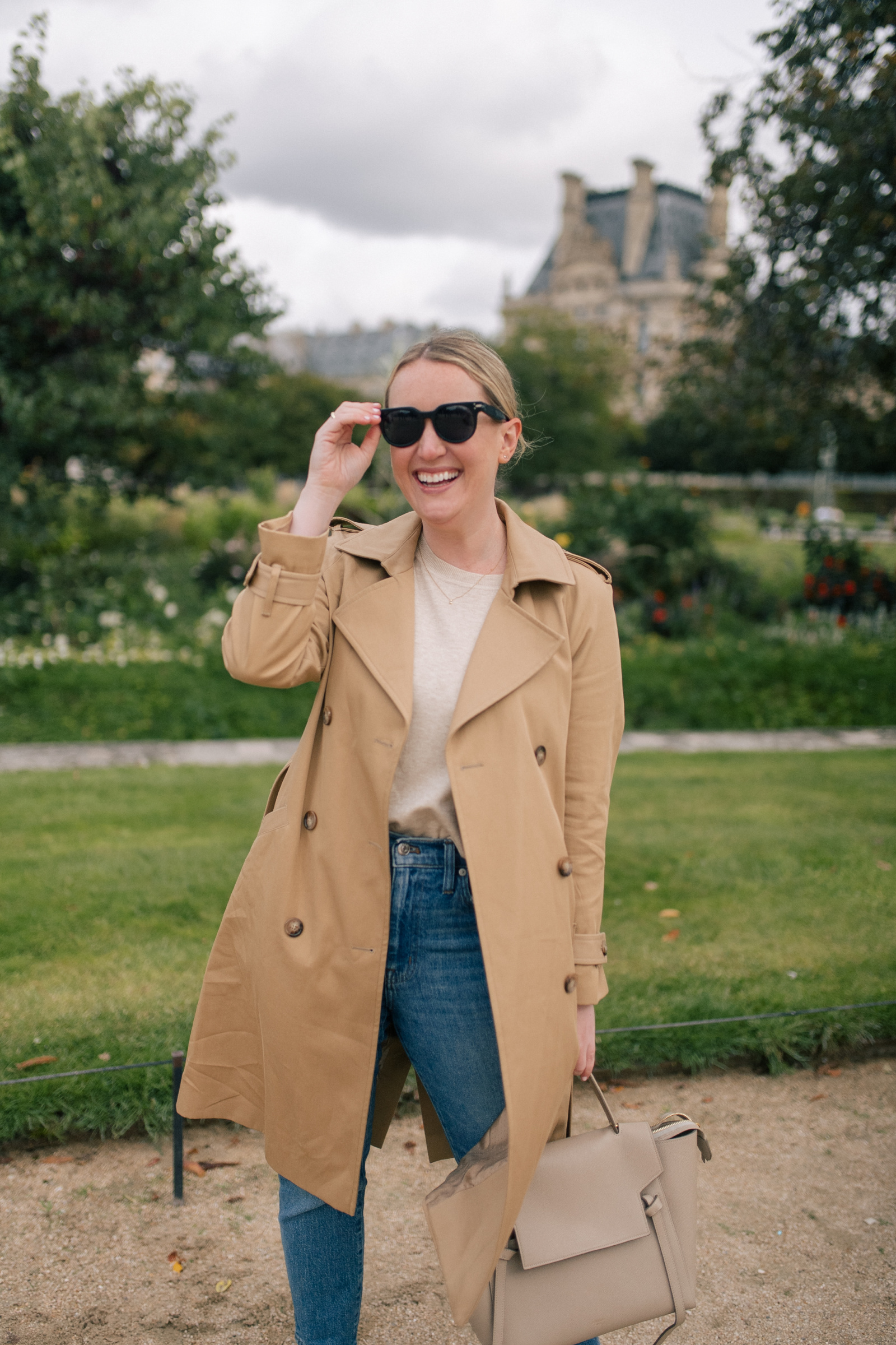 Tan Trench Coat for Casual Outing Sophistication — Brown Coat Outfits