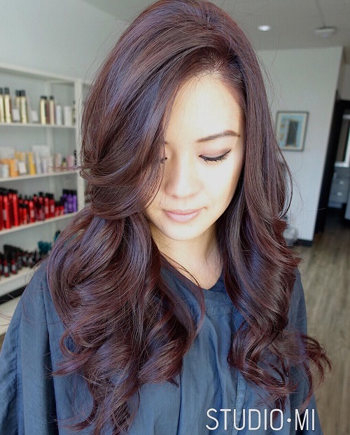 Middle Visual Idea — Mahogany Hair Color