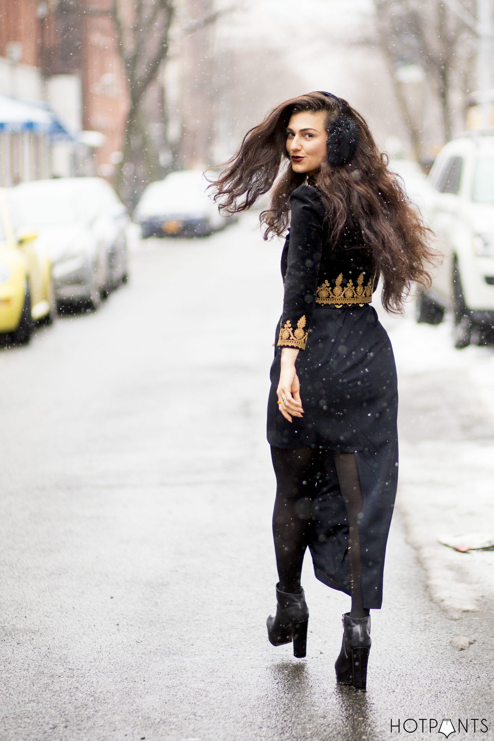 Statement Velvet Jacket with Gold Embroidery — Earmuffs Outfits
