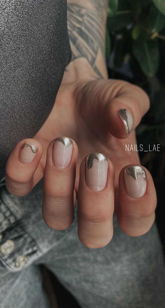 The Single Detail A Reader Notices First Embossed Floral Silver Chrome — Chrome Nail Designs