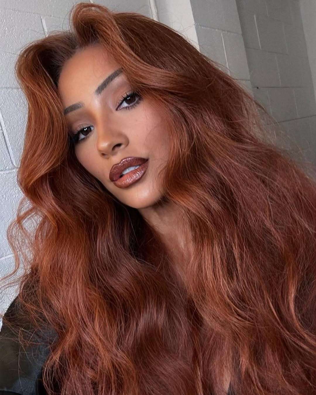 Soft Strawberry Copper With Blonde Highlights Soft Strawberry Copper With Blonde Highlights — Winter Copper Hair Color