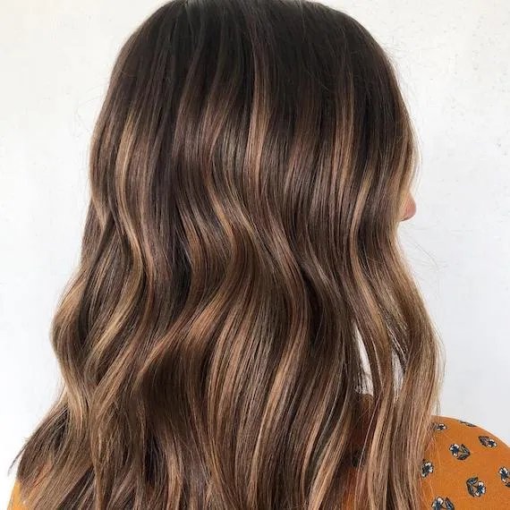 No Bangs Dark Brown With Caramel Highlights No Bangs Dark Brown With Caramel Highlights — Winter Highlights