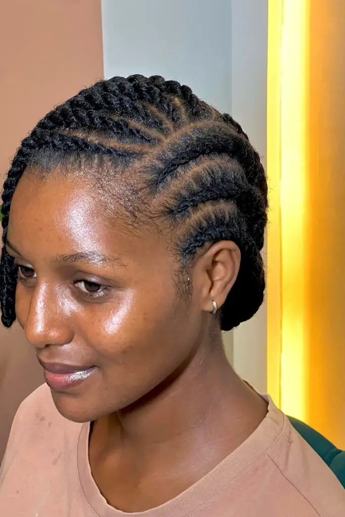 Geometric Coily Cornrows Geometric Coily Cornrows — Winter Braids for Black Women