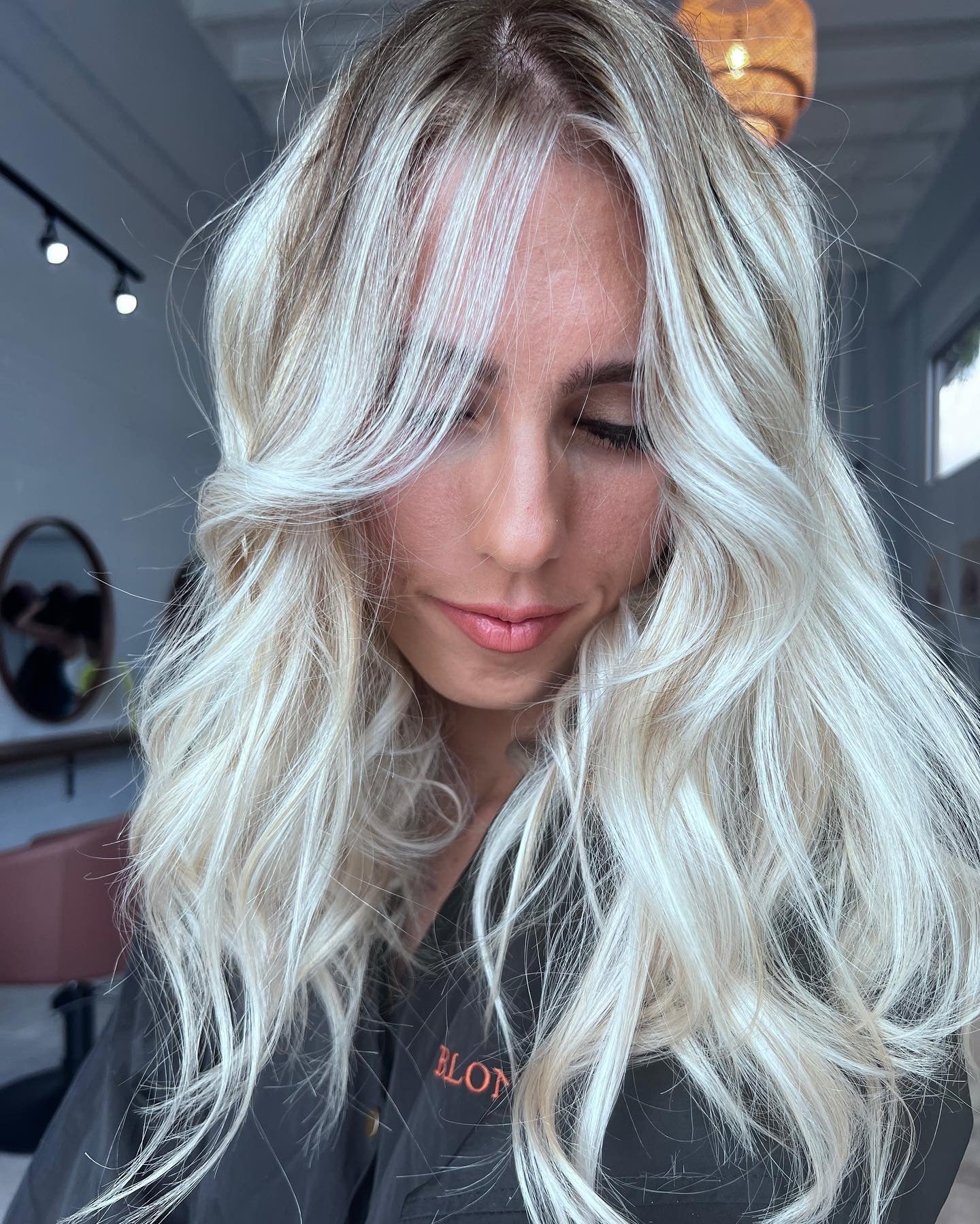 Back View Visual Idea — Icy Blonde Hair