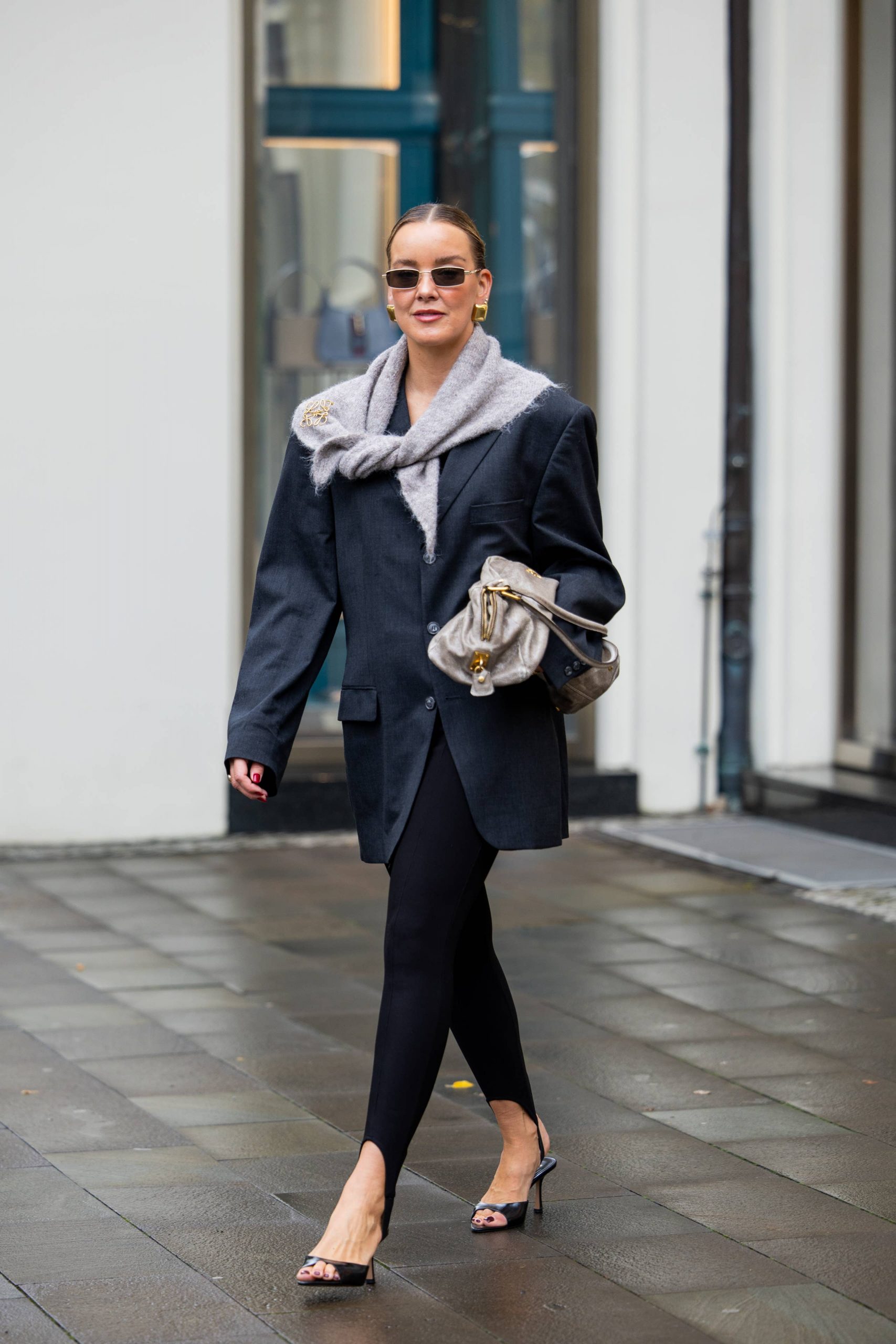 Hot Pink Fuzzy Scarf Creates a Bold Fashion-Forward Statement — Scarf Outfits