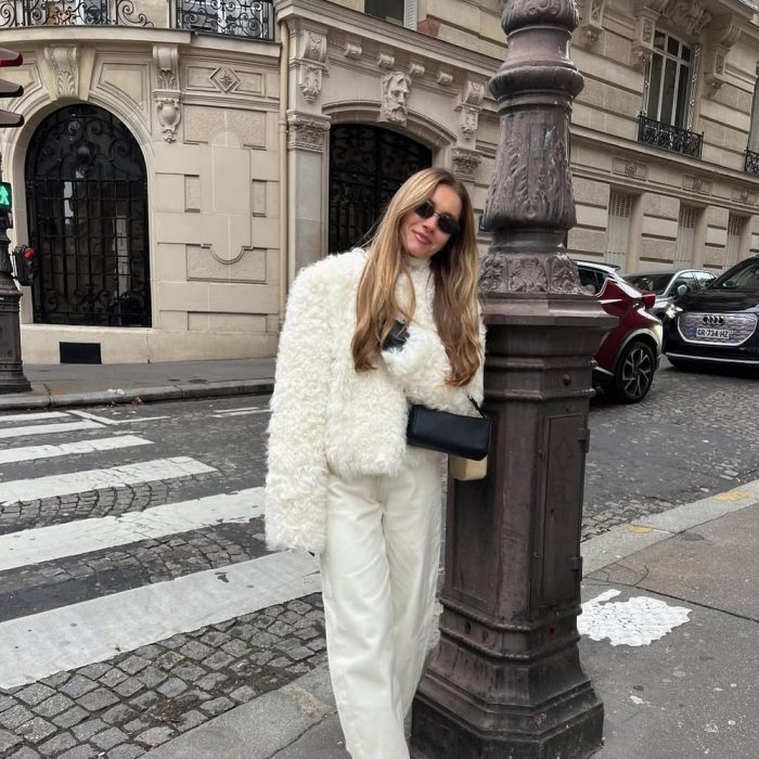 Textured White Jacket and Cream Wide-Leg Pants for Chic City Style Textured White Jacket and Cream Wide-Leg Pants for Chic City Style — December Outfits