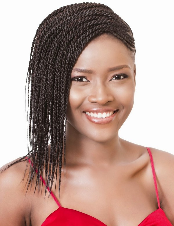 Asymmetrical Twisted Braids — Winter Hairstyles for Black Women