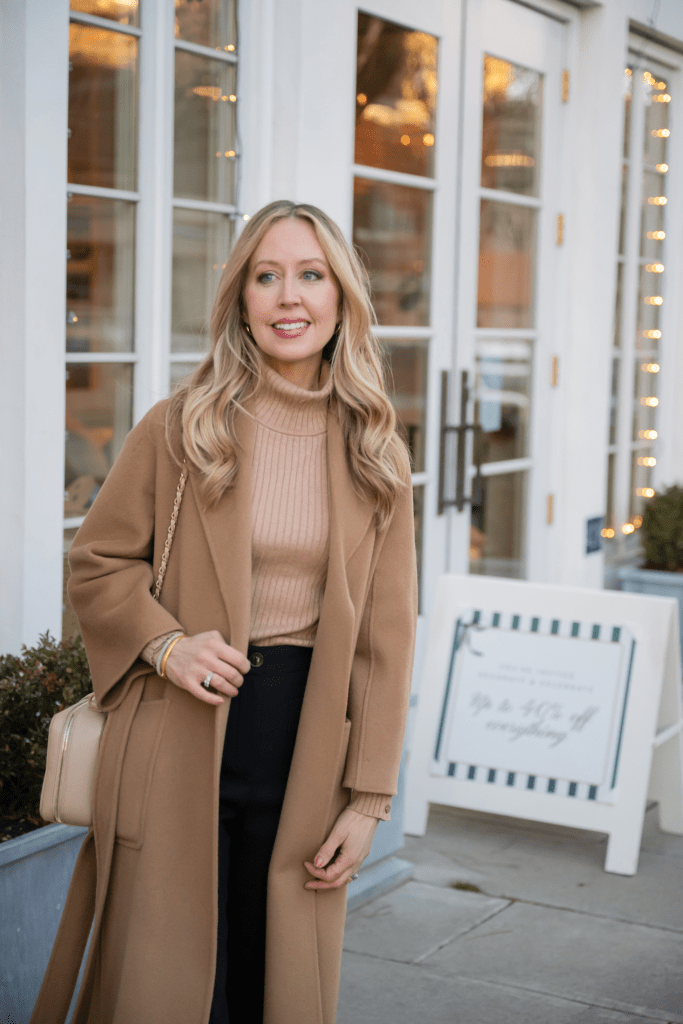 Belted Camel Coat for Polished Smart Casual — Brown Coat Outfits