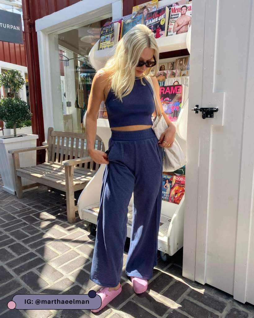 18 Blue Sweatpants Outfits We'll Always Come Back To