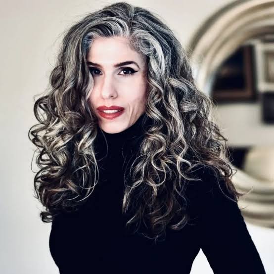 Layered Lob With Soft Waves — Winter Hairstyles for Gray Hair