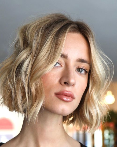 Chin Length Bob With Ash Blonde Lowlights Chin Length Bob With Ash Blonde Lowlights — Lowlights for Blonde Hair