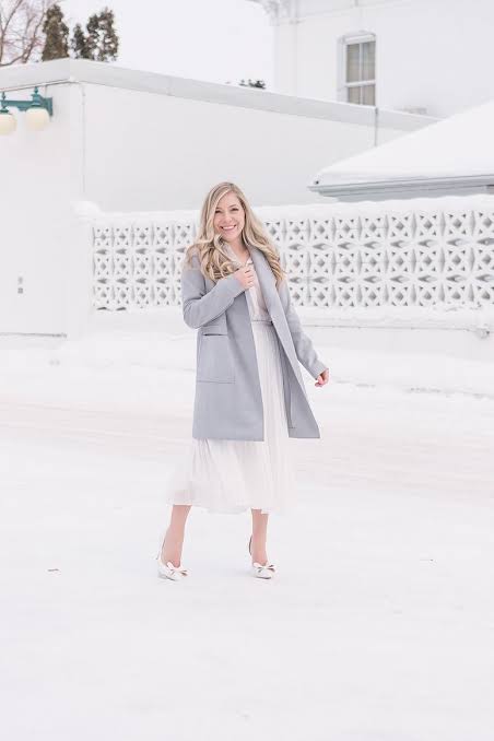 Elegant Wool Coat Over a Sheer Winter Dress — Winter Outfits