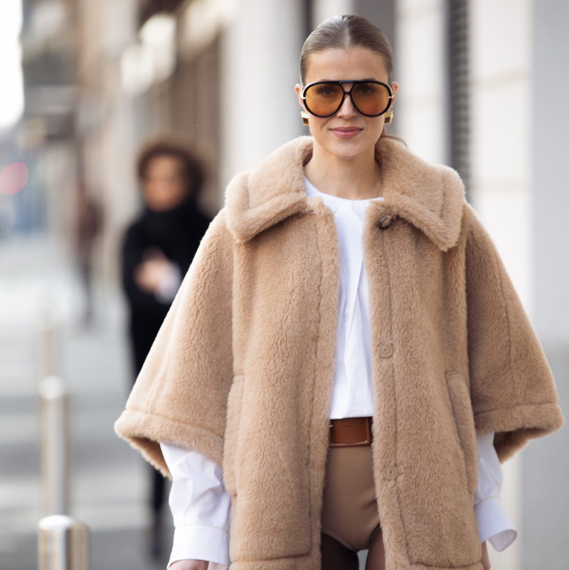 Teddy Faux Fur Coat with a Relaxed Silhouette — Faux Fur Coat Outfits
