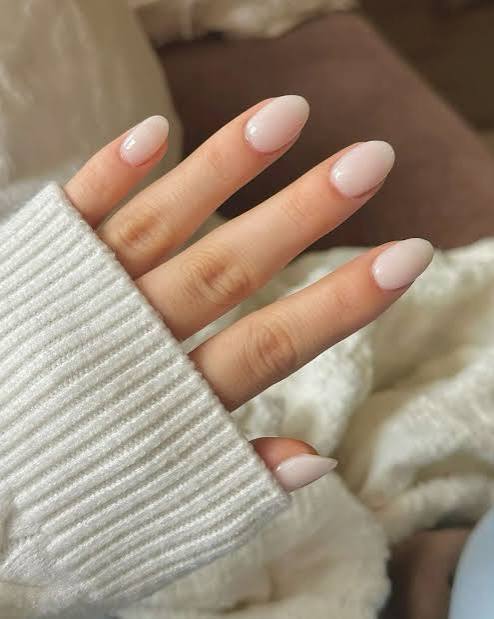 Matte Grey Snowflake Oval Nails — Winter Oval Nails