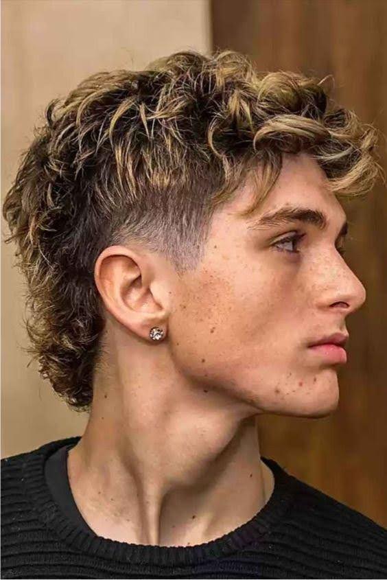 Curly Mullet With Undercut — Winter Haircuts for Men