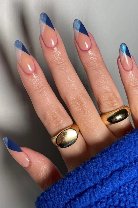 Glossy Subtle Shimmer Visual Idea — Winter French Tip Nails