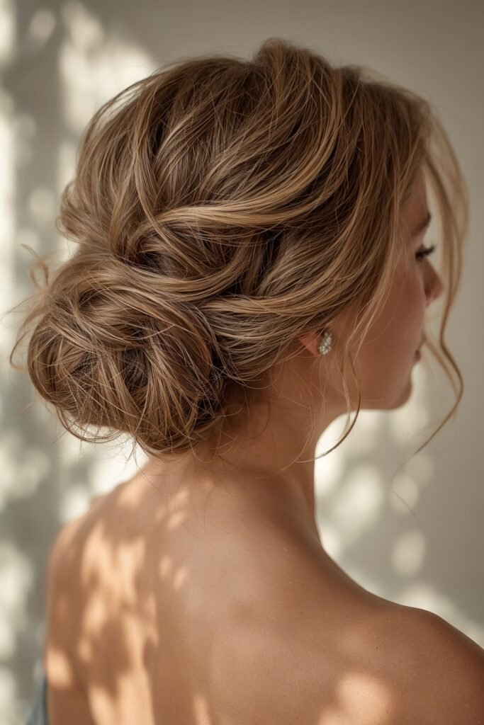 Soft Ash Blonde Romantic Updo — Winter Formal Hairstyles