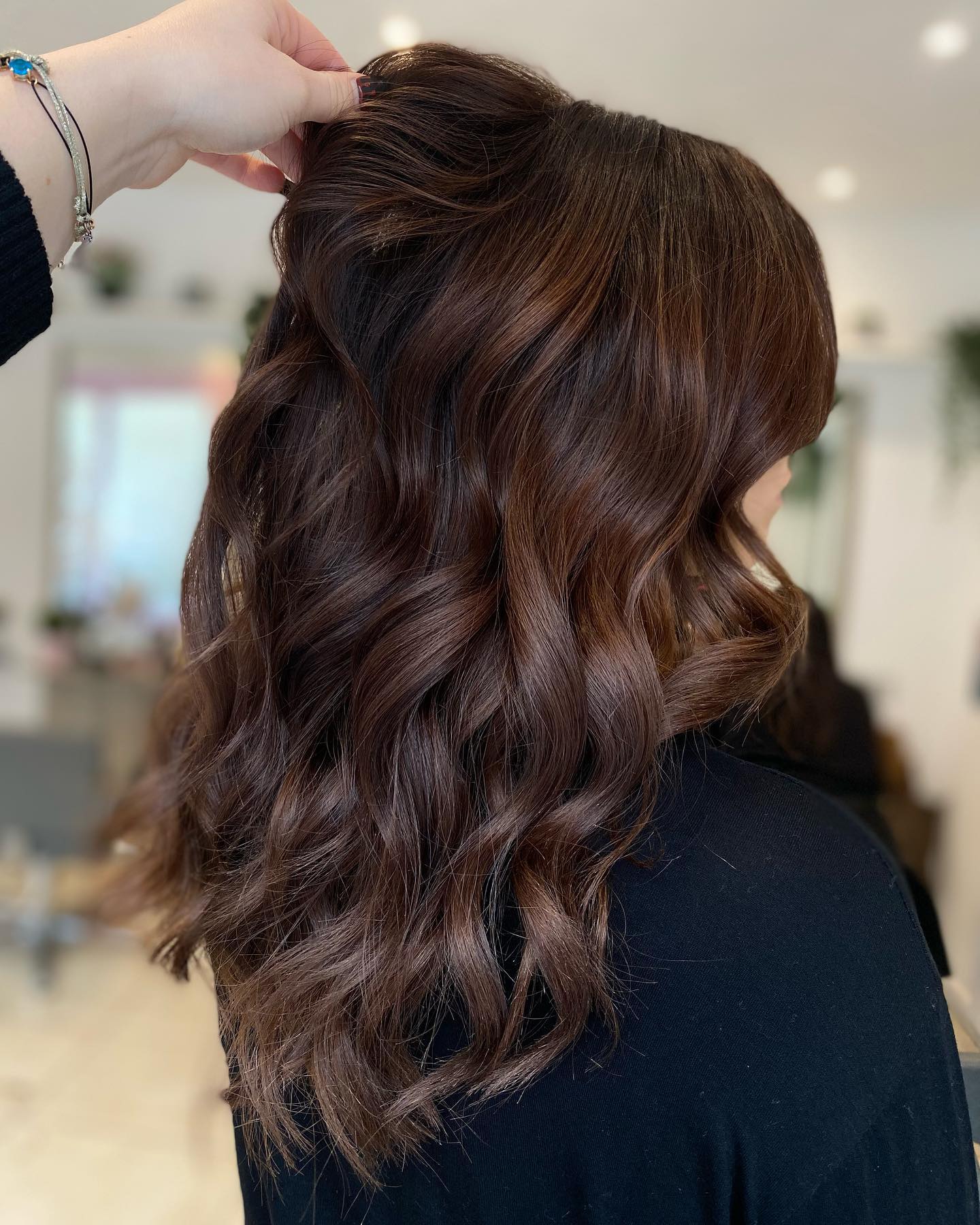 Warm Chestnut With Caramel Highlights — Chestnut Brown Hair