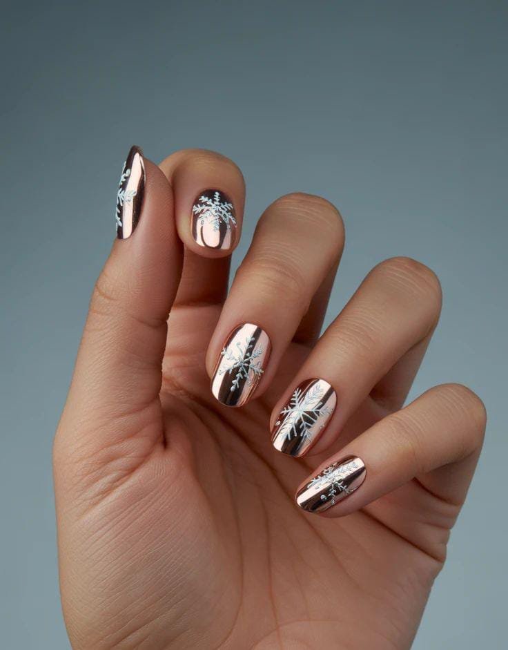 Clean Execution Even Coverage Visual Idea — Winter Chrome Nails