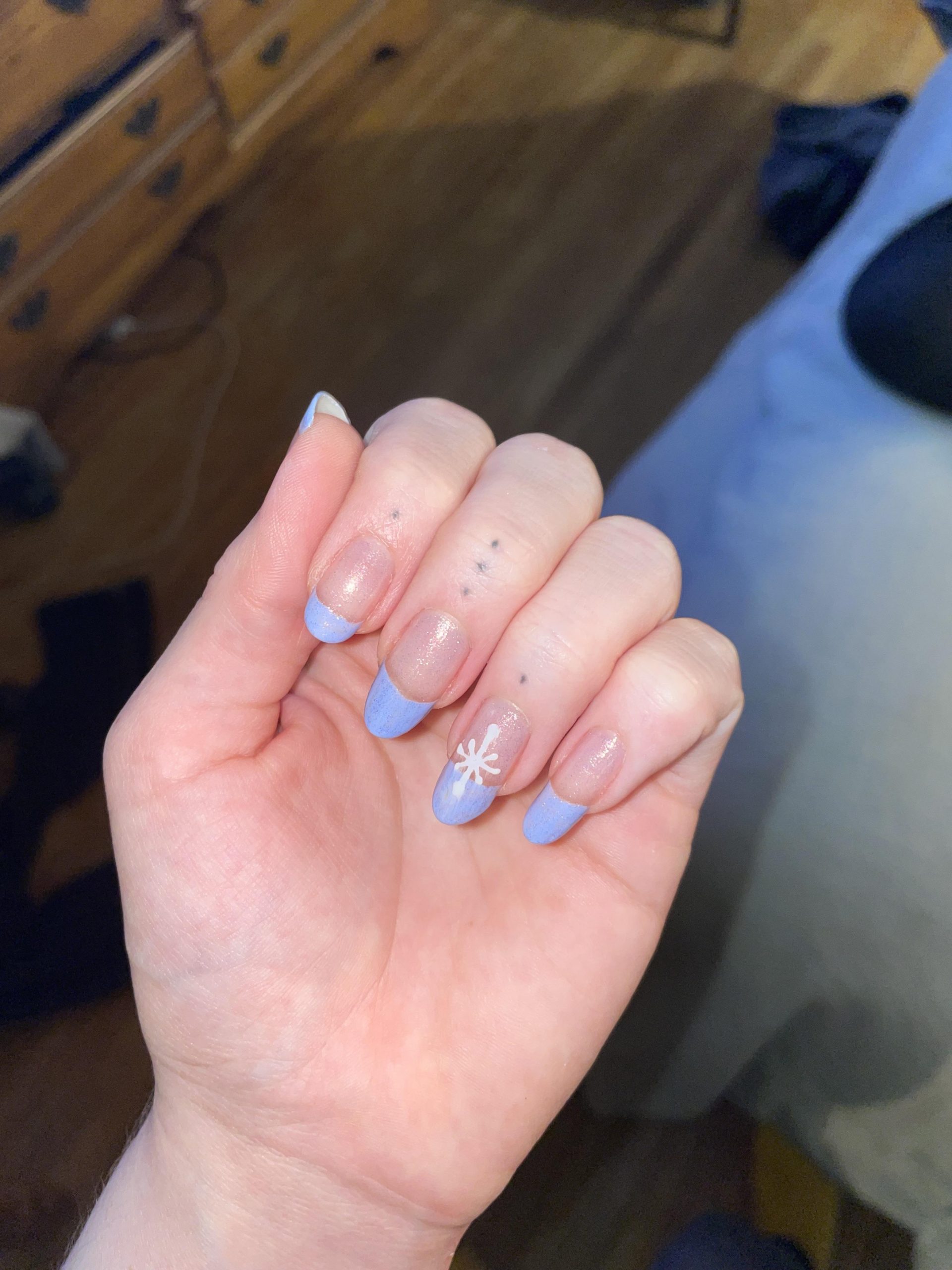 Deep Berry and Nude Stripe Nails Deep Berry and Nude Stripe Nails — Short Winter Acrylic Nails