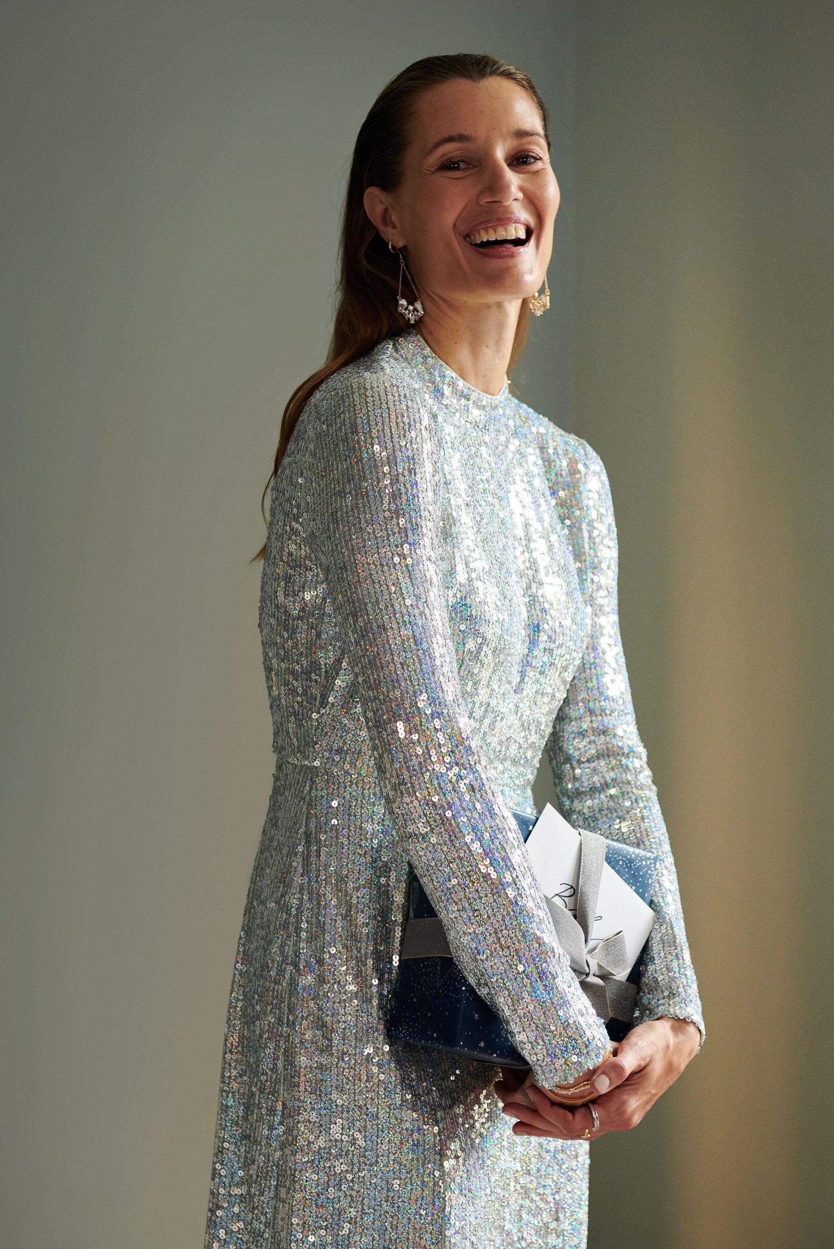 Dazzling Iridescent Sequin Dress: A Striking Party Statement — Winter Party Outfits