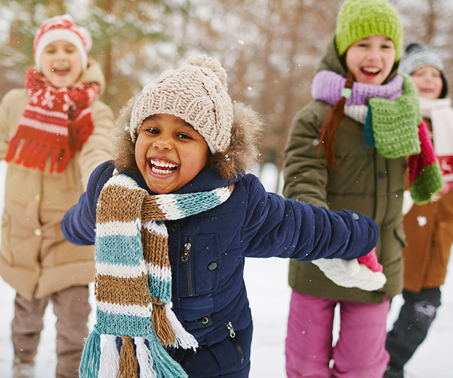 Vibrant Puffer Jackets and Knit Accessories for Snow Play — Winter Outfits for Kids