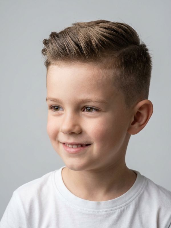 Light Brown Fade With Textured Top Light Brown Fade With Textured Top — Winter Haircuts for Boys
