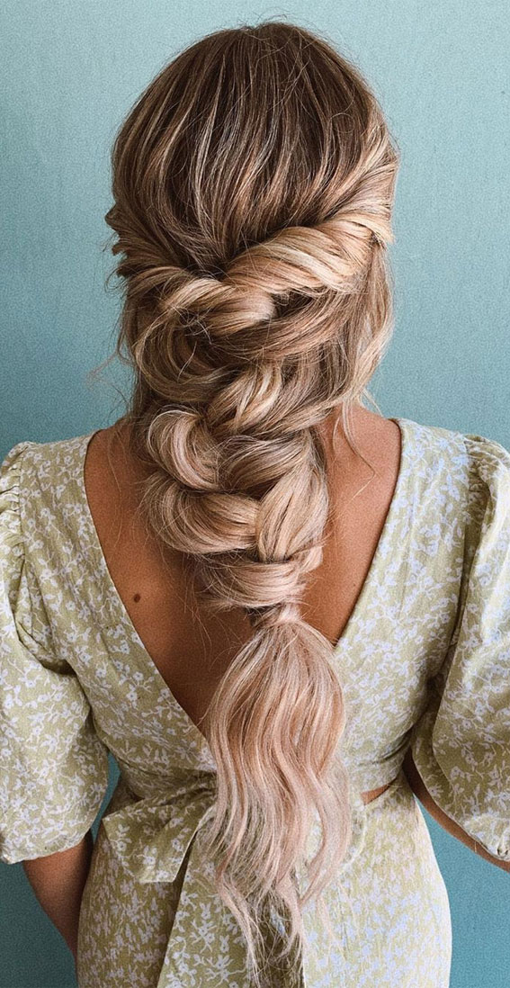 Voluminous Honey Blonde Braid — Winter Hairstyles for Long Hair