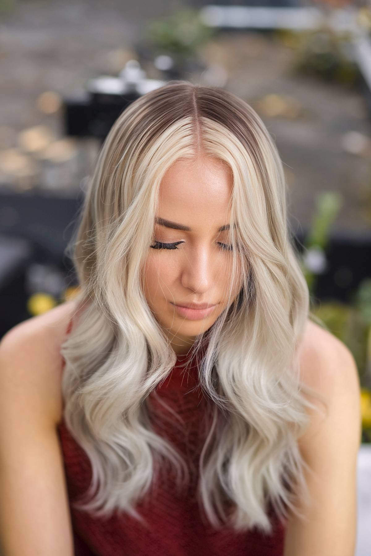 Long Layers Ash Blonde With Bold Platinum Highlights — Winter Hair Colors for Blondes
