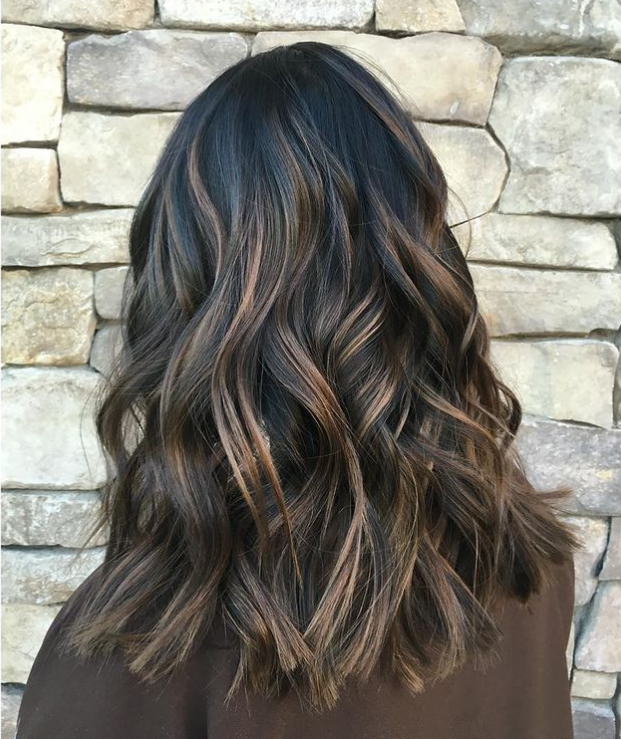 Loose Waves Visual Idea — Winter Hair Colors