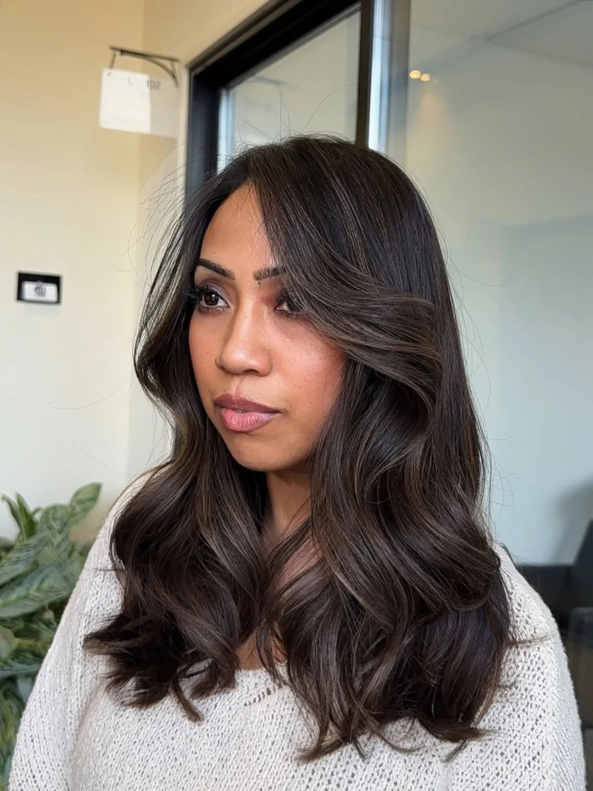 Side Visual Idea Side Visual Idea — Winter Hair Colors for Brunettes