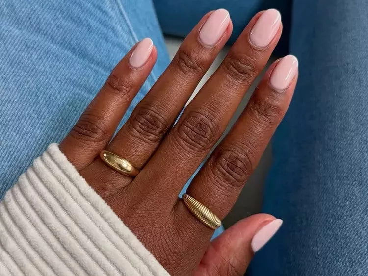 Short Natural Pale Pink Short Natural Pale Pink — January Nails