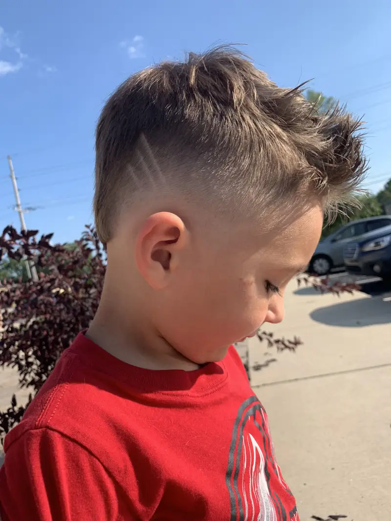Fade With Geometric Lines Fade With Geometric Lines — Winter Haircuts for Boys