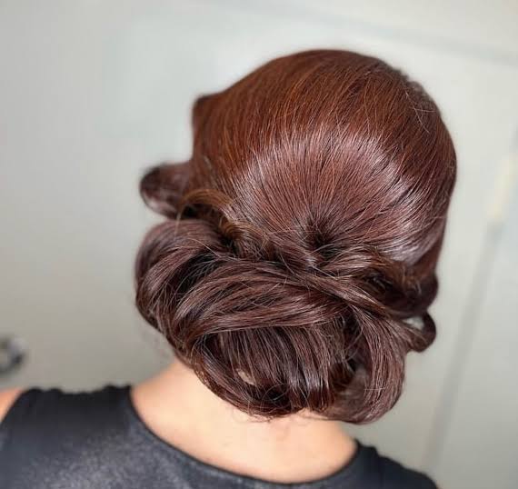 Medium Brown Textured Chignon — Easy Winter Hairstyles