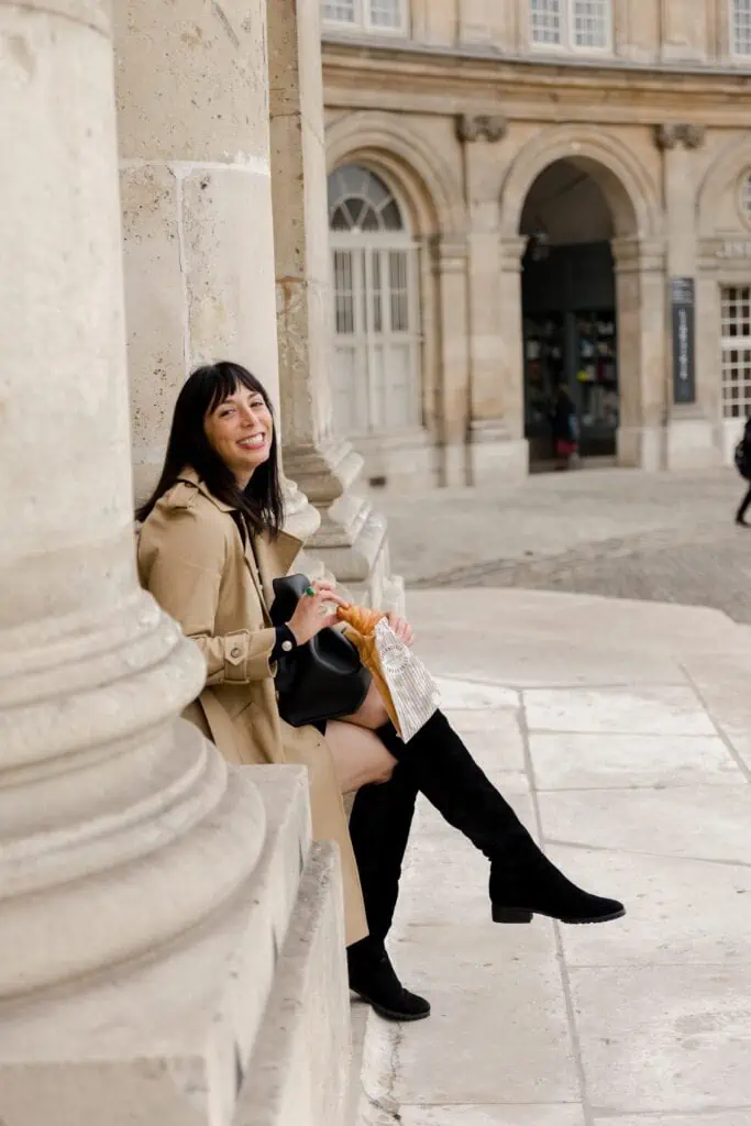 Black Suede Over-the-Knee Boots with Beige Trench Coat Black Suede Over-the-Knee Boots with Beige Trench Coat — Over the Knee Boots Outfits