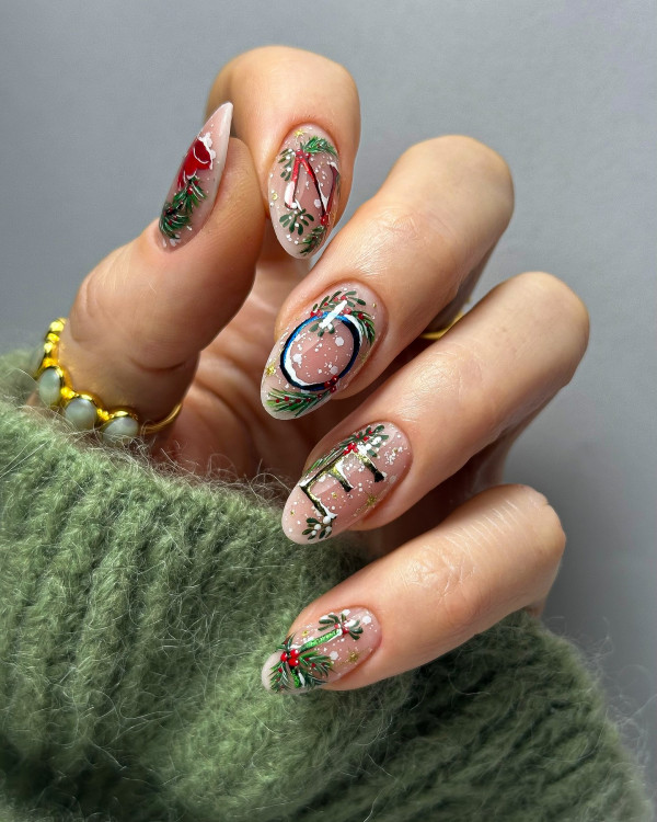 Christmas Winter Visual Idea — Winter Wonderland Nails